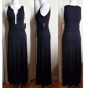 Vince Camuto Black White Modern Tribe Maxi Dress Size XSmall NEW $99
